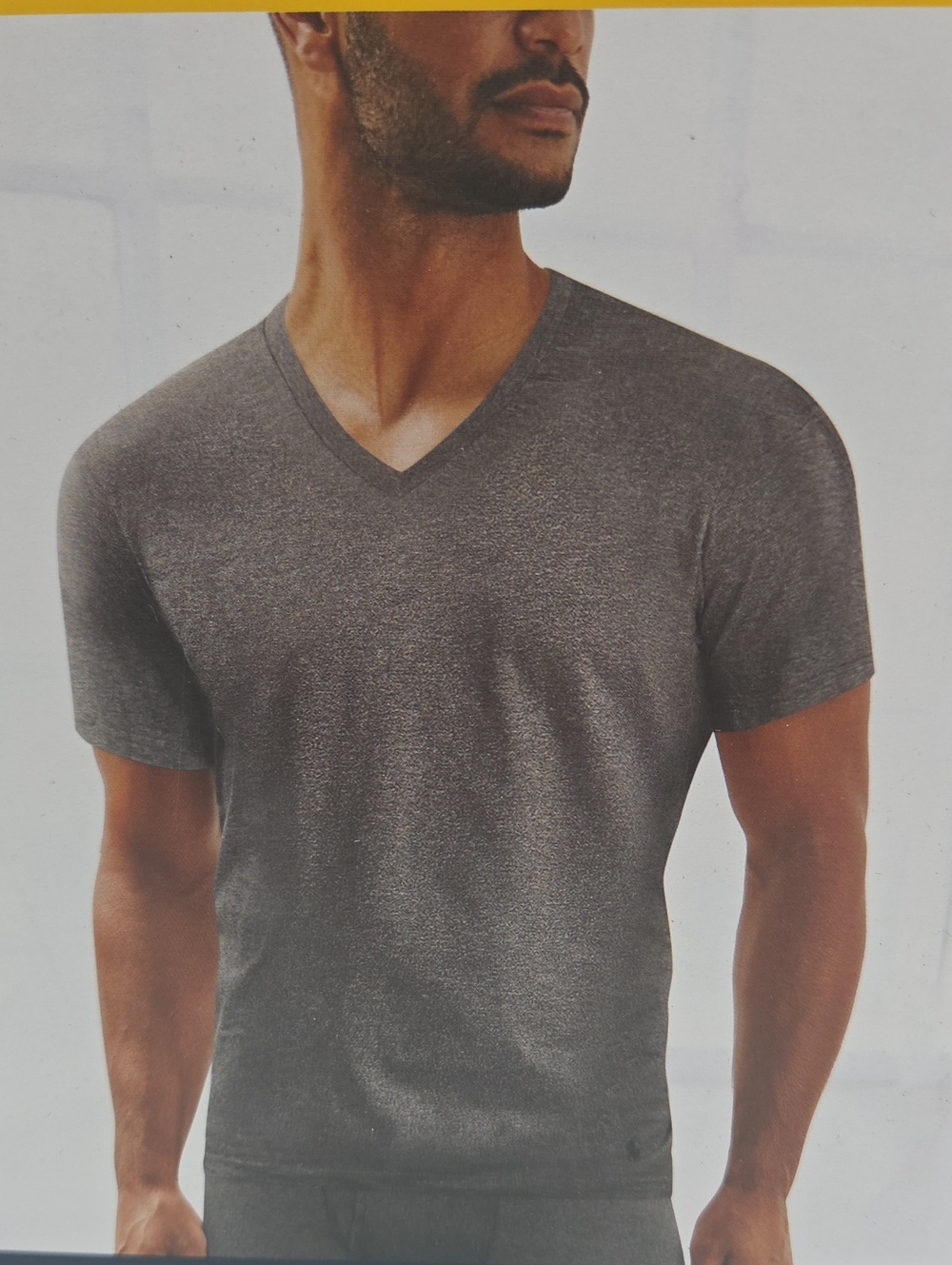 Polo by Ralph Lauren Classic Fit Cotton Tee Box in Navy and Yellow